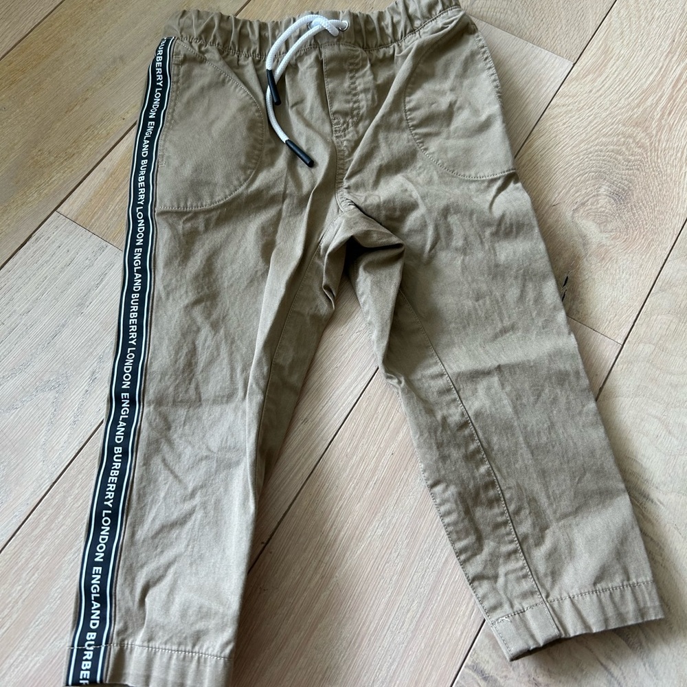 Burberry Kids Tan Jogger Pants